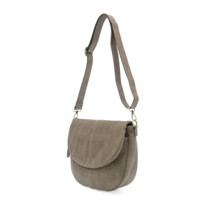 Selma Dark Taupe Saddle Crossbody Bag