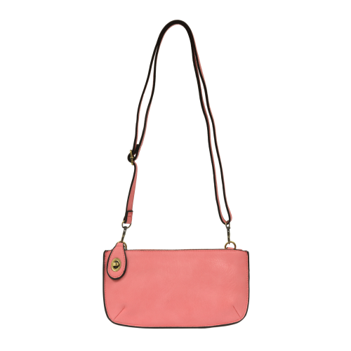 Mini Crossbody Flamingo Pink Wristlet Clutch