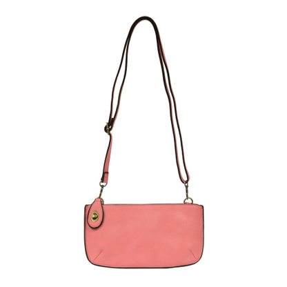 Mini Crossbody Flamingo Pink Wristlet Clutch