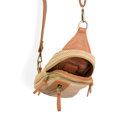 Skyler Natural Straw Sling Bag