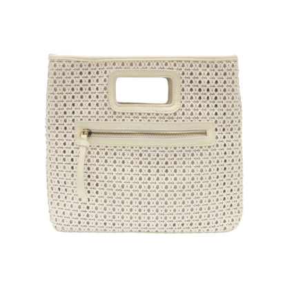 Rio Faux Cane White Handle Tote