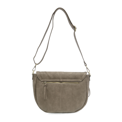 Selma Dark Taupe Saddle Crossbody Bag