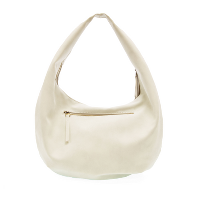 Bianca White Crescent Shoulder Bag