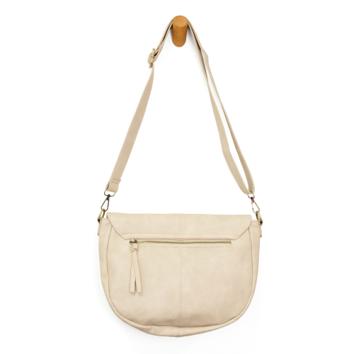 Selma Linen Saddle Crossbody Bag