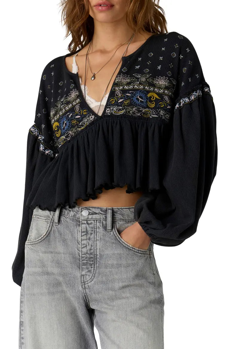 Bryn Black Combo Tee