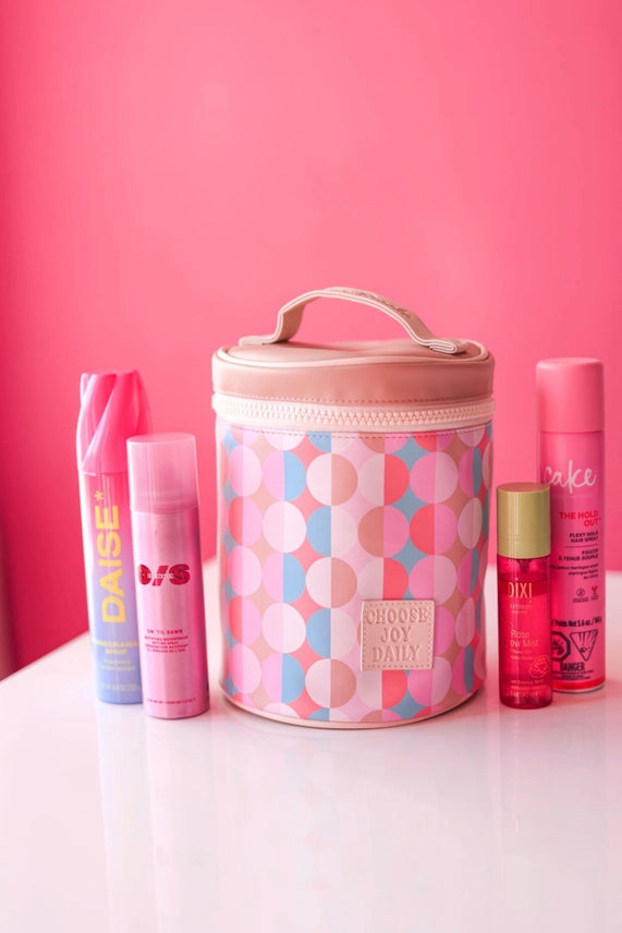 Barrel Organizer Nashville Pink/Tan Toiletry Bag