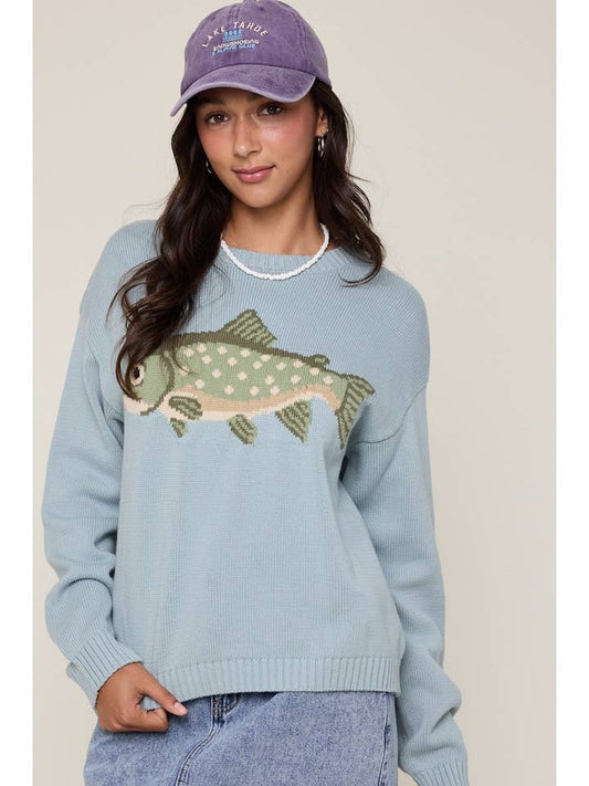 Lucky Catch Sweater in Sage