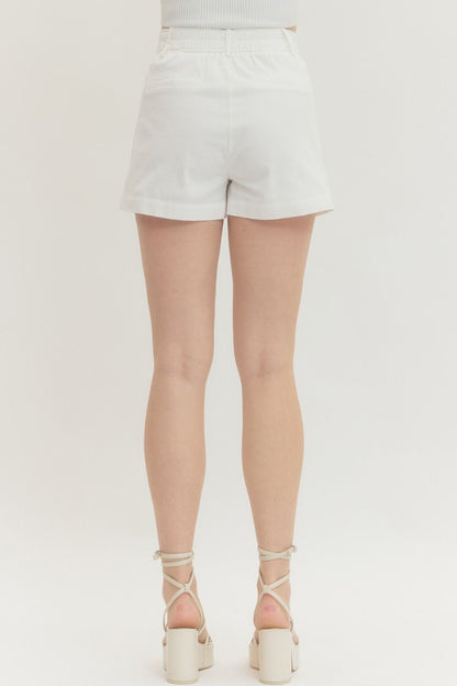 Timeless Fit White Shorts