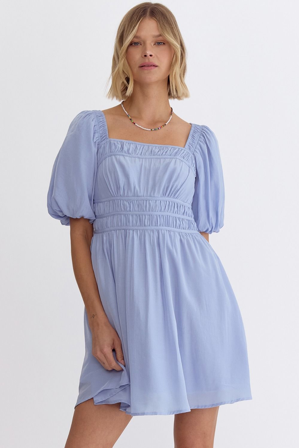 Solid Choice Chambray Dress