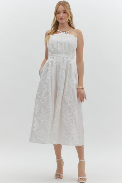 Whispers of Paris Midi Off White Dress