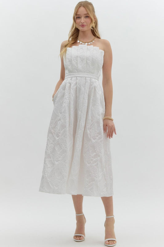 Whispers of Paris Midi Off White Dress