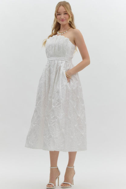 Whispers of Paris Midi Off White Dress