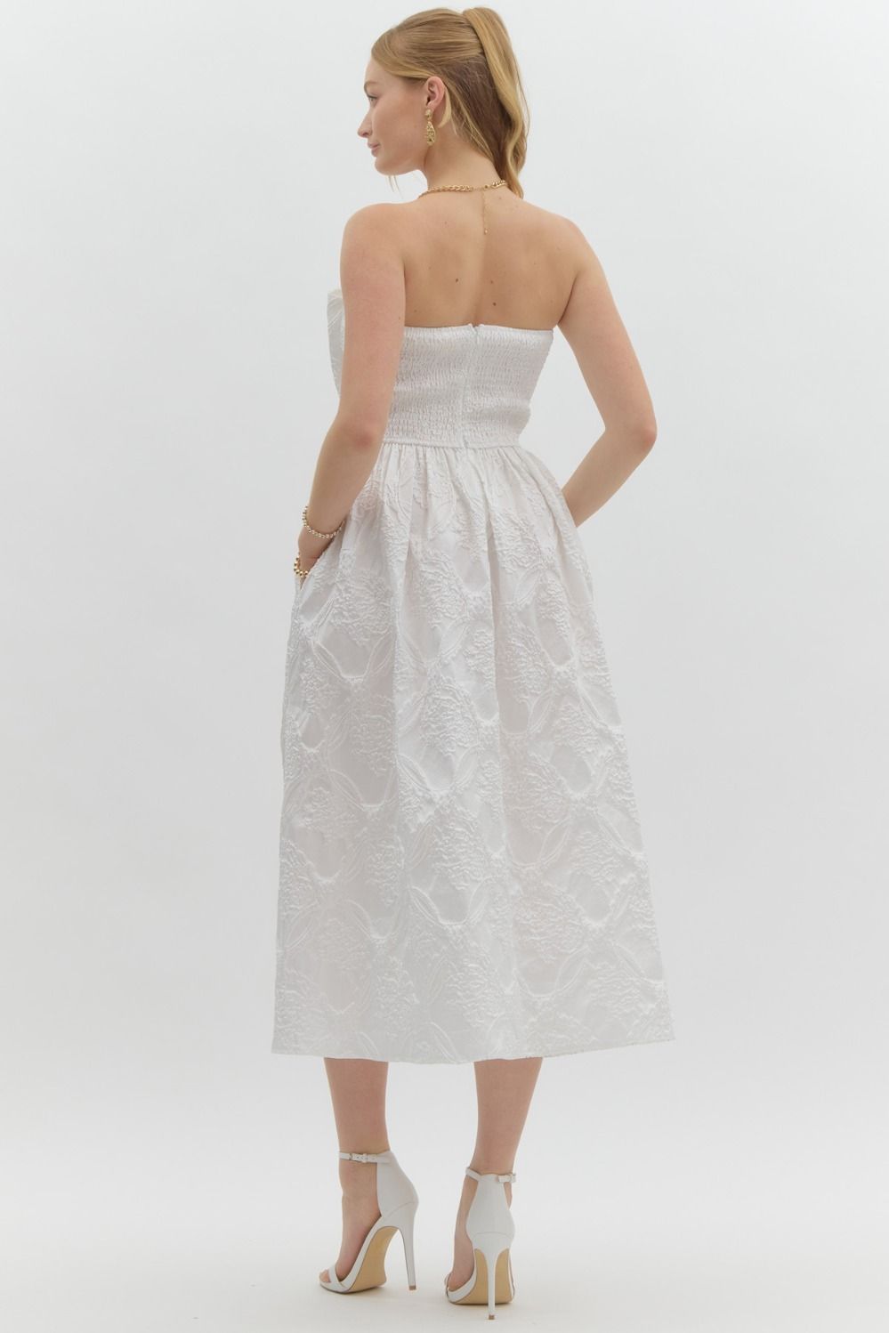 Whispers of Paris Midi Off White Dress