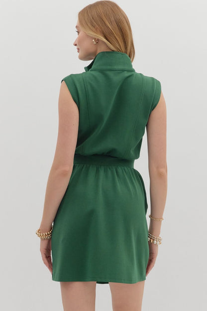 Finding Comfort Hunter Green Dress