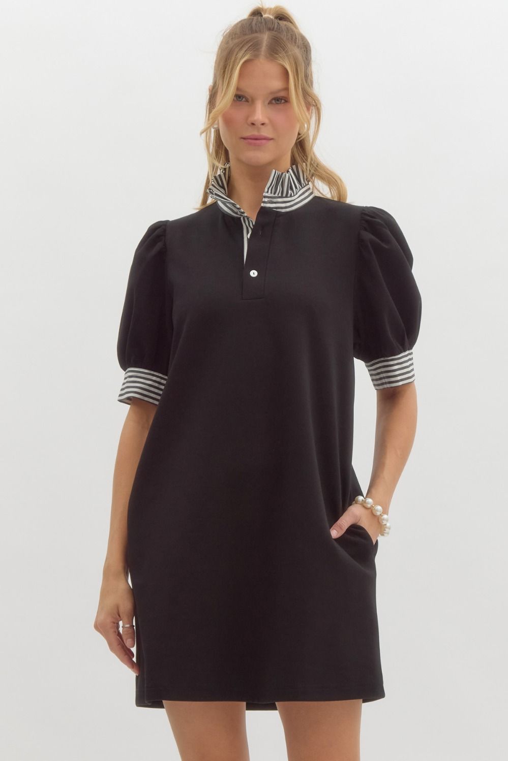 Easy Talk Black Dress