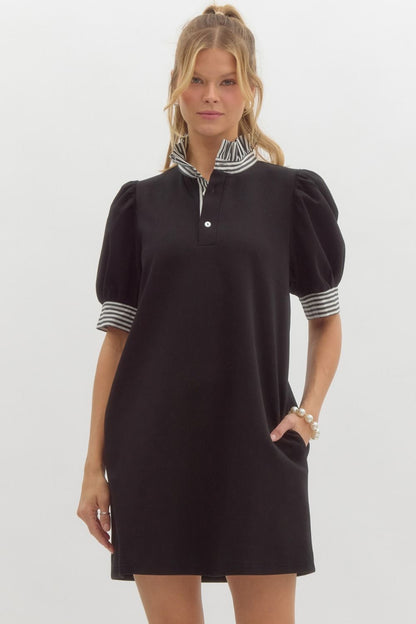 Easy Talk Black Dress