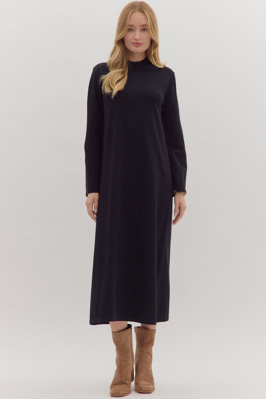 Effortless Grace Black Dress