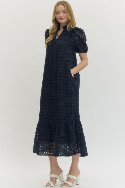 Sweet Memories Navy Dress