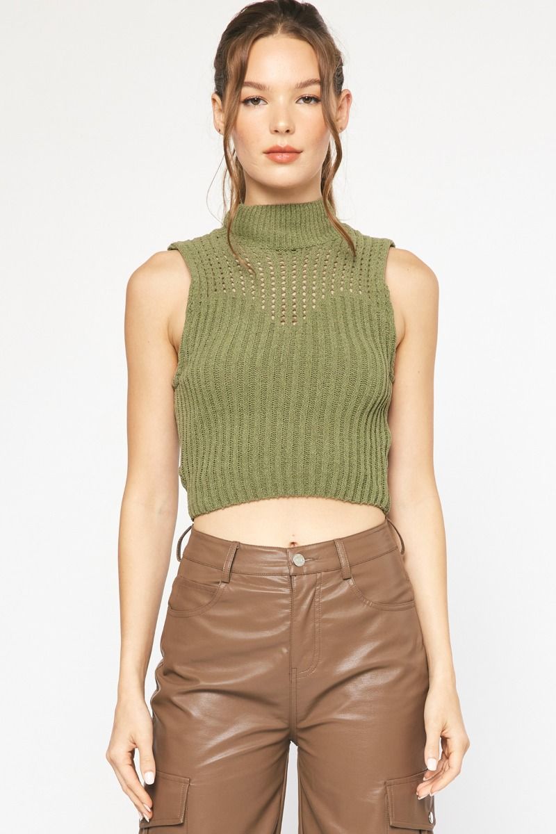 Simply The Vibe Olive Top