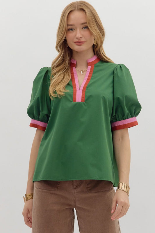 Embrace Today Green Top