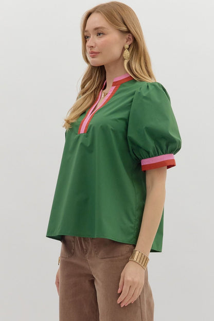 Embrace Today Green Top