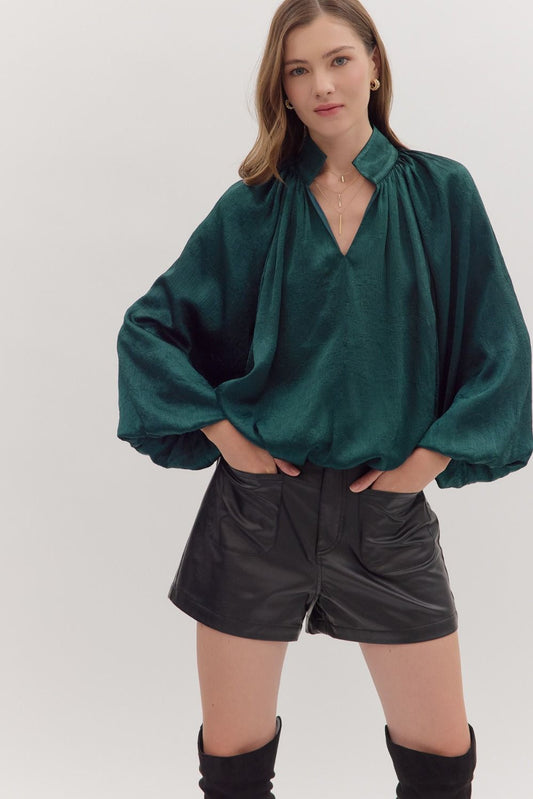 in Case You Forgot Hunter Green Top