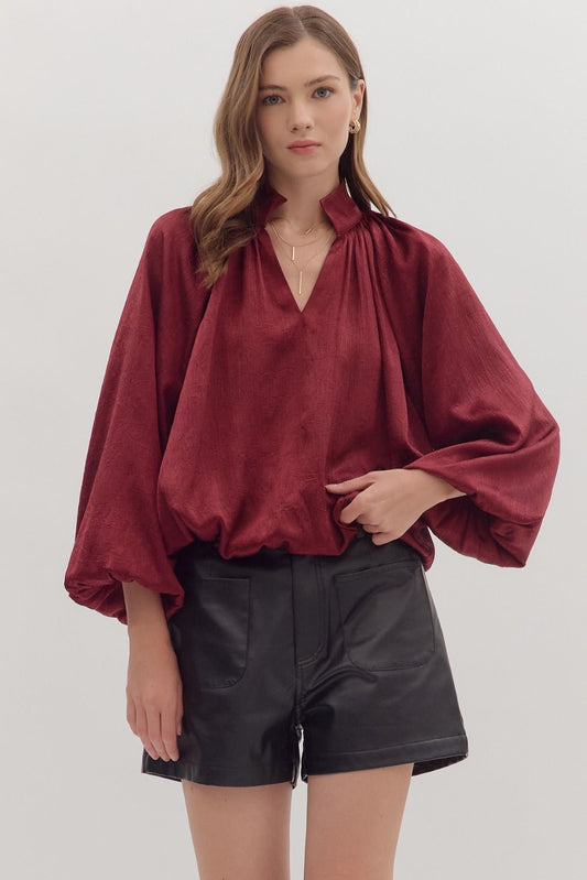 in Case You Forgot Burgundy Top