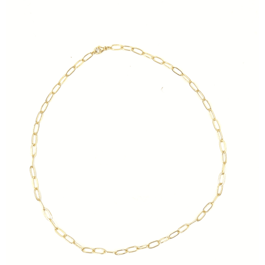 14K Gold Filled Paperclip Large Links Necklace - 16"