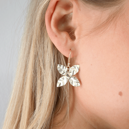 Cabo Flower Pyrite Gold Earring