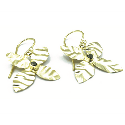 Cabo Flower Pyrite Gold Earring