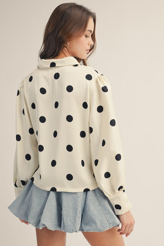 Luxe Polka Dot Top
