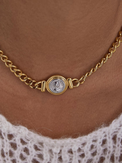 Parisse Coin Pendant Necklace