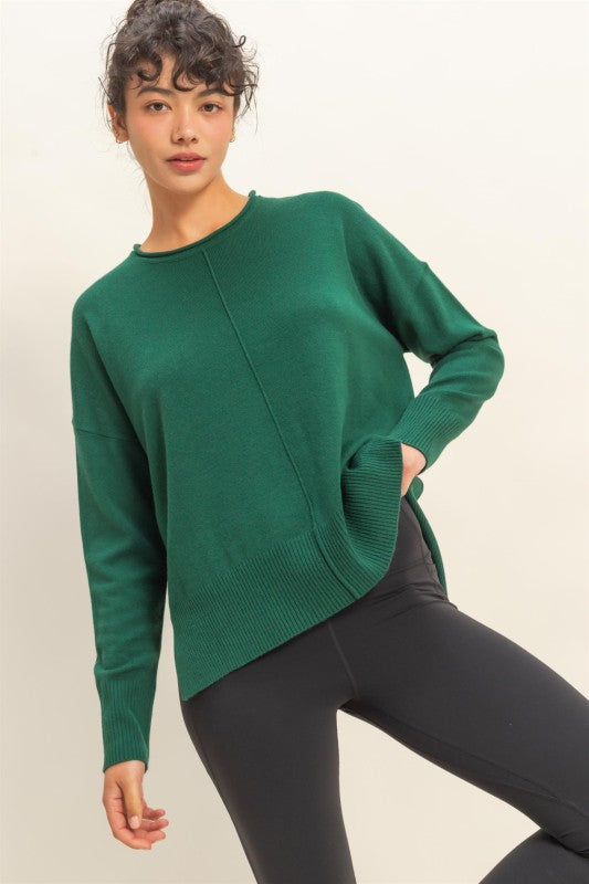I Need to Know Green Sweater