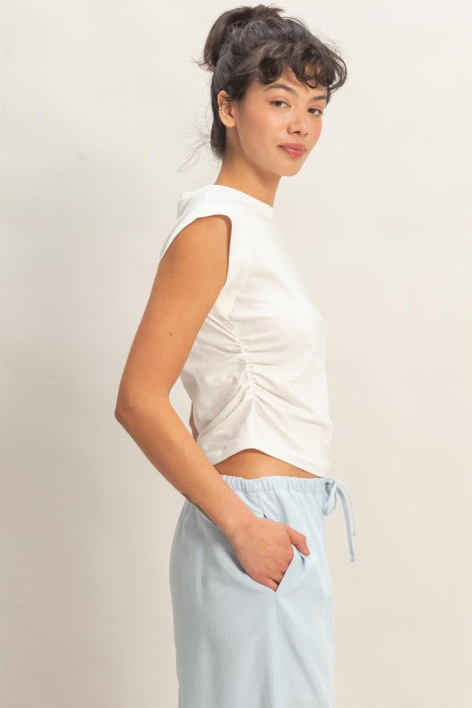 Refine Your Basic Off White Top