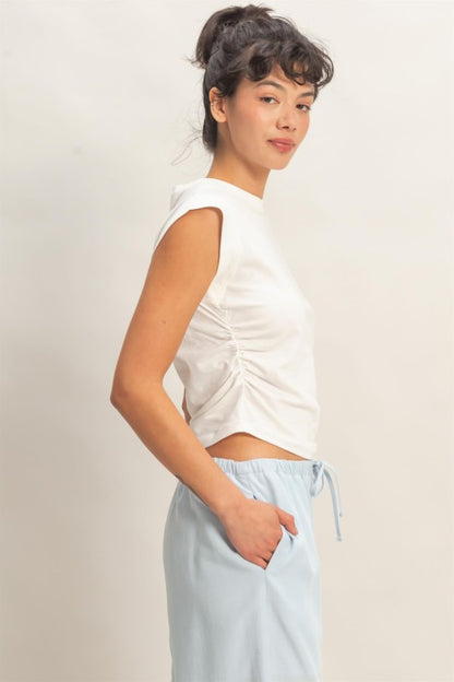 Refine Your Basic Off White Top