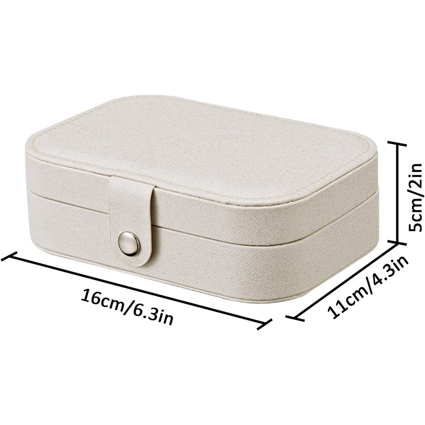 Travel White Large Jewelry Box