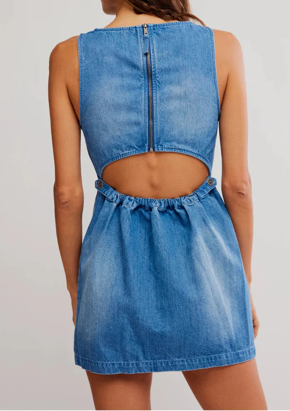 Atlas Blue Fade Denim Dress