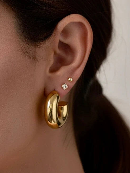 Girl Boss 2.0 Gold Hoops