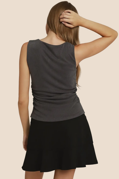 Wrapped in Comfort Grey Top
