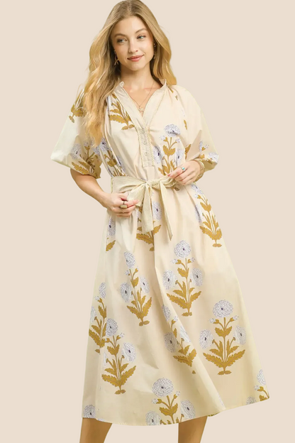 Petal Promises Cream Honey Dress