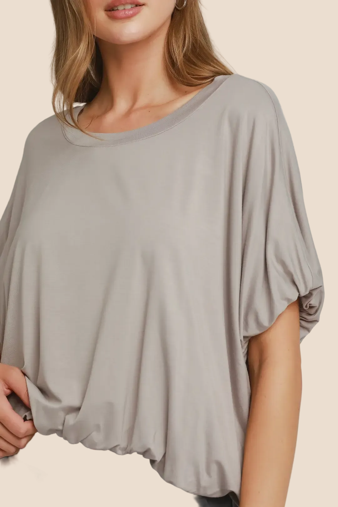 Soft Statement Grey Top