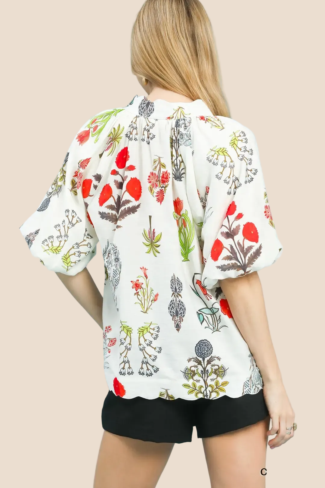 Pressed Flowers White Top