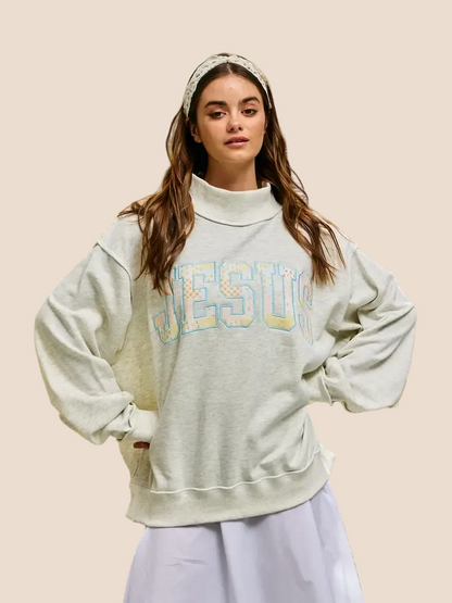 Jesus Embroidered Sweatshirt