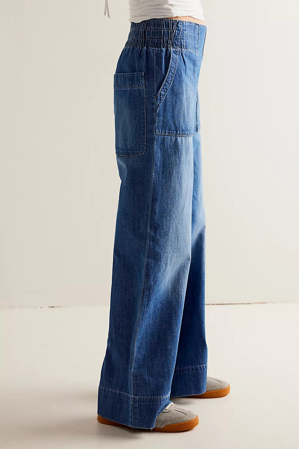 Breezy Denim Pull-On Cobalt Jeans