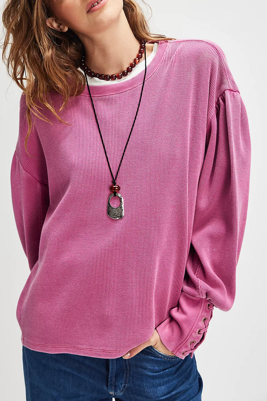 Lapis Plumdrop Cuff Top