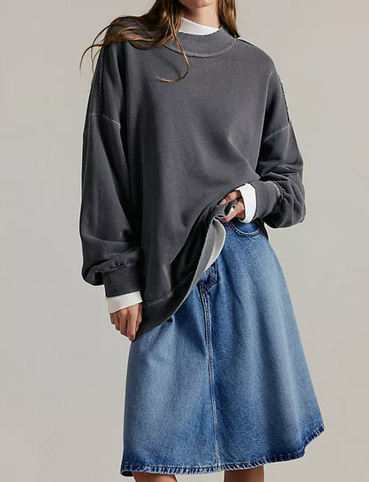 Palm Springs Washed Black Pullover