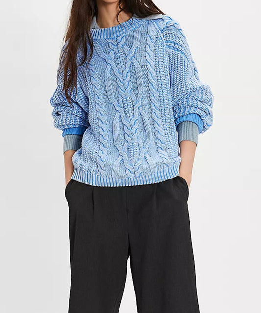 Frankie Della Robbia Blue Cable Sweater