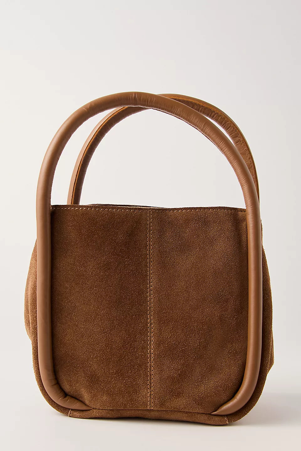 Barlow Suede Cognac Bucket Bag