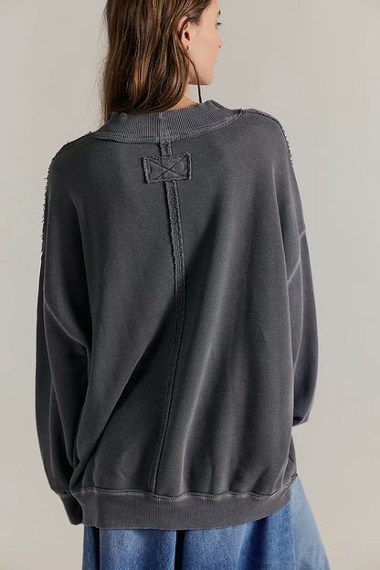 Palm Springs Washed Black Pullover