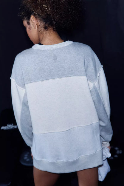 Making It Mixed Heather Combo Pullover Top